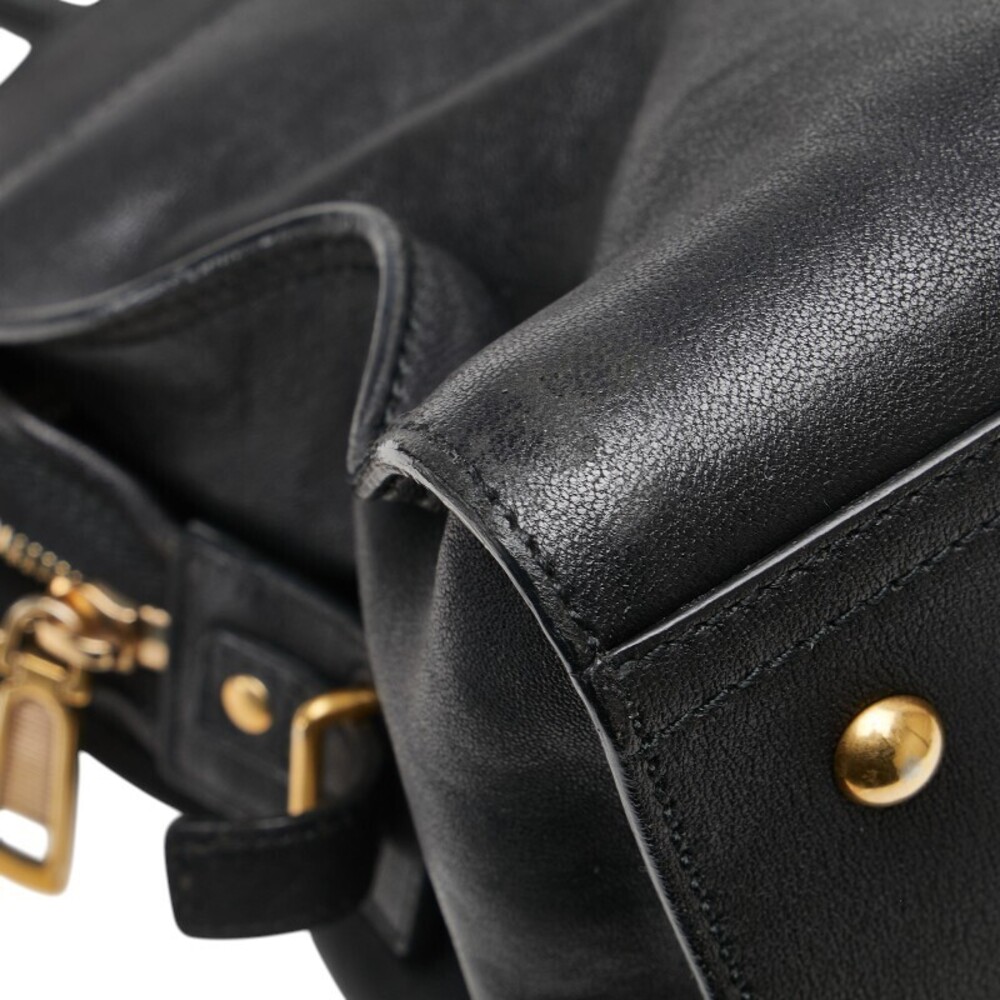 Saint Laurent Cabas Handbag Shoulder Bag Black Leather - Picture 6 of 9